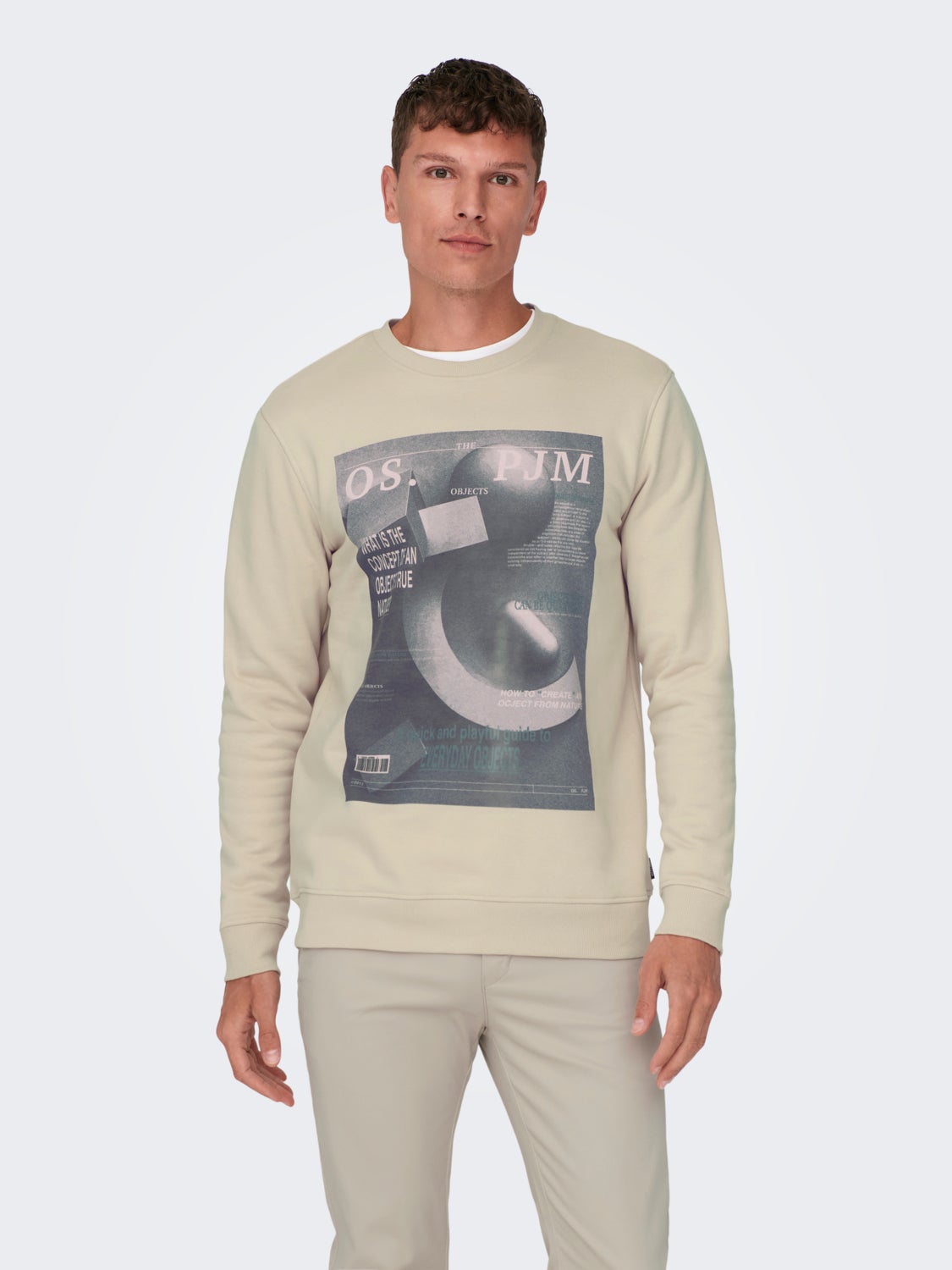 O-neck sweatshirt with print