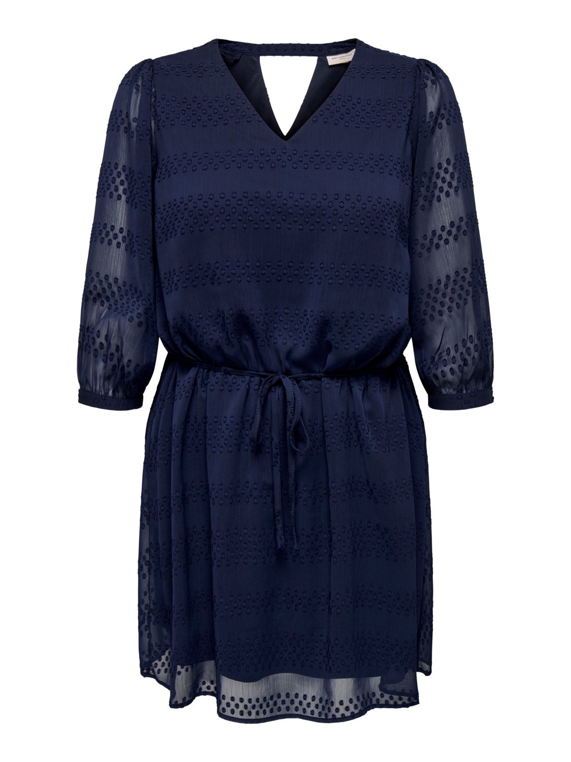 Curvy 3/4 sleeved knee Dress