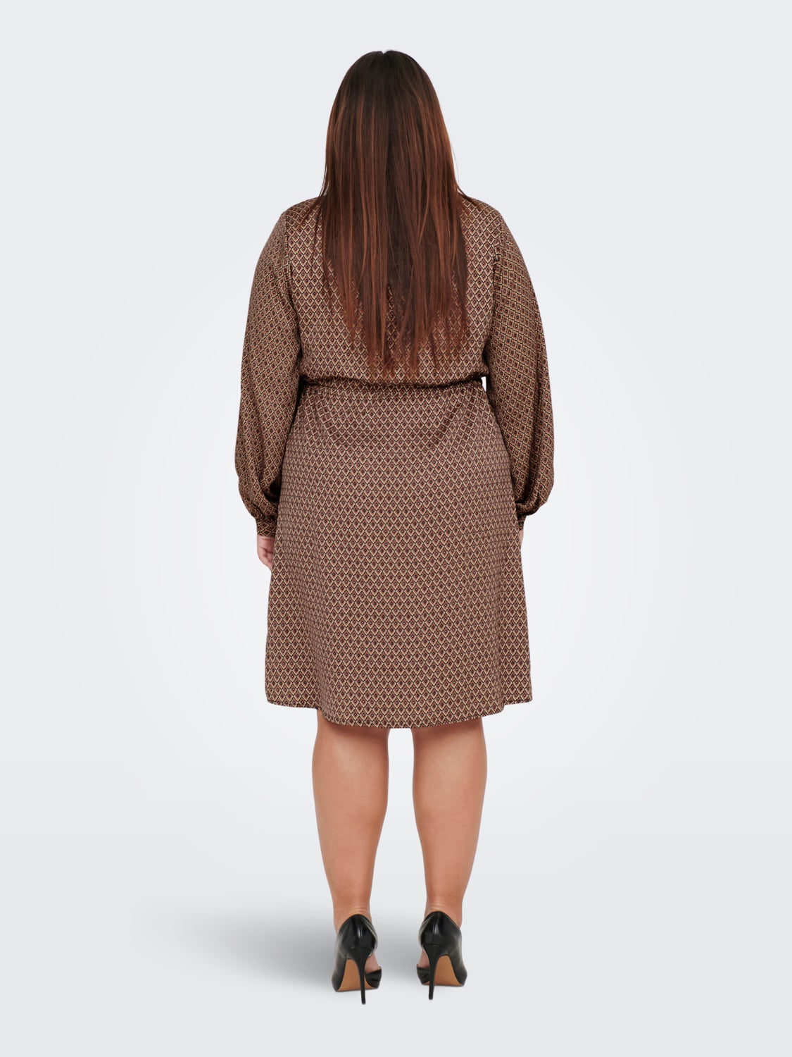 Curvy printed shirt dress