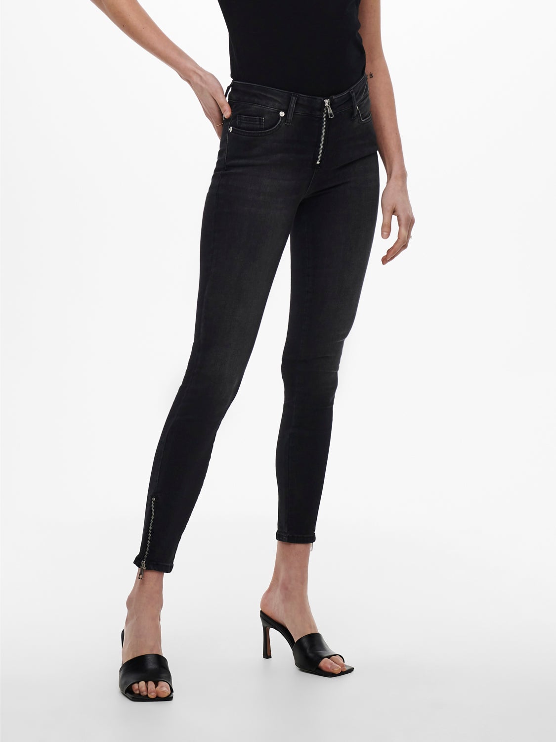 ONLBlush life mid zip Skinny fit jeans