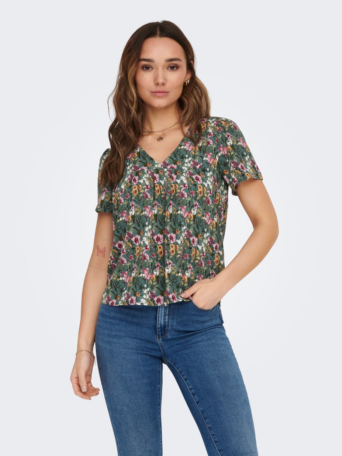 Regular Fit V-Neck Top