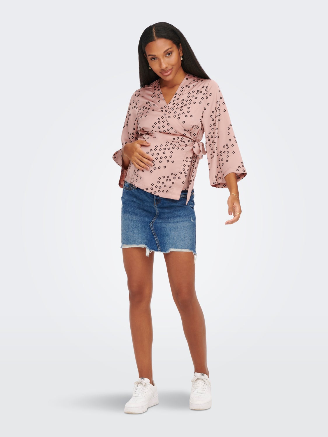 Mama 3/4 sleeved kimono Top