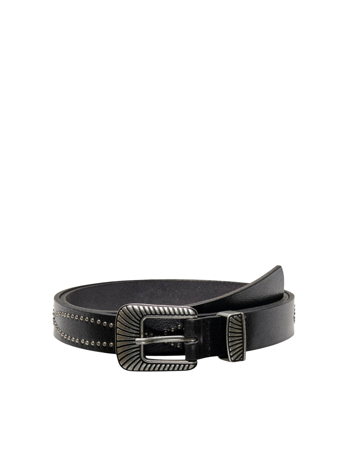 Detailed leather belt