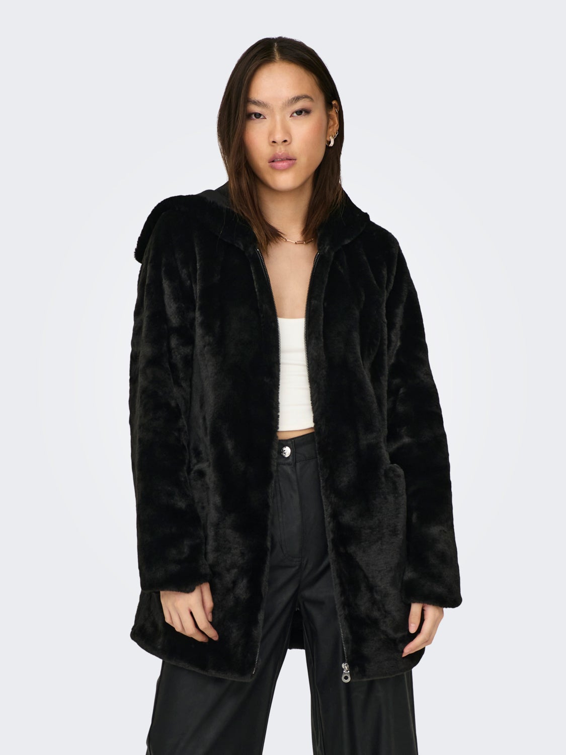 Faux fur coat