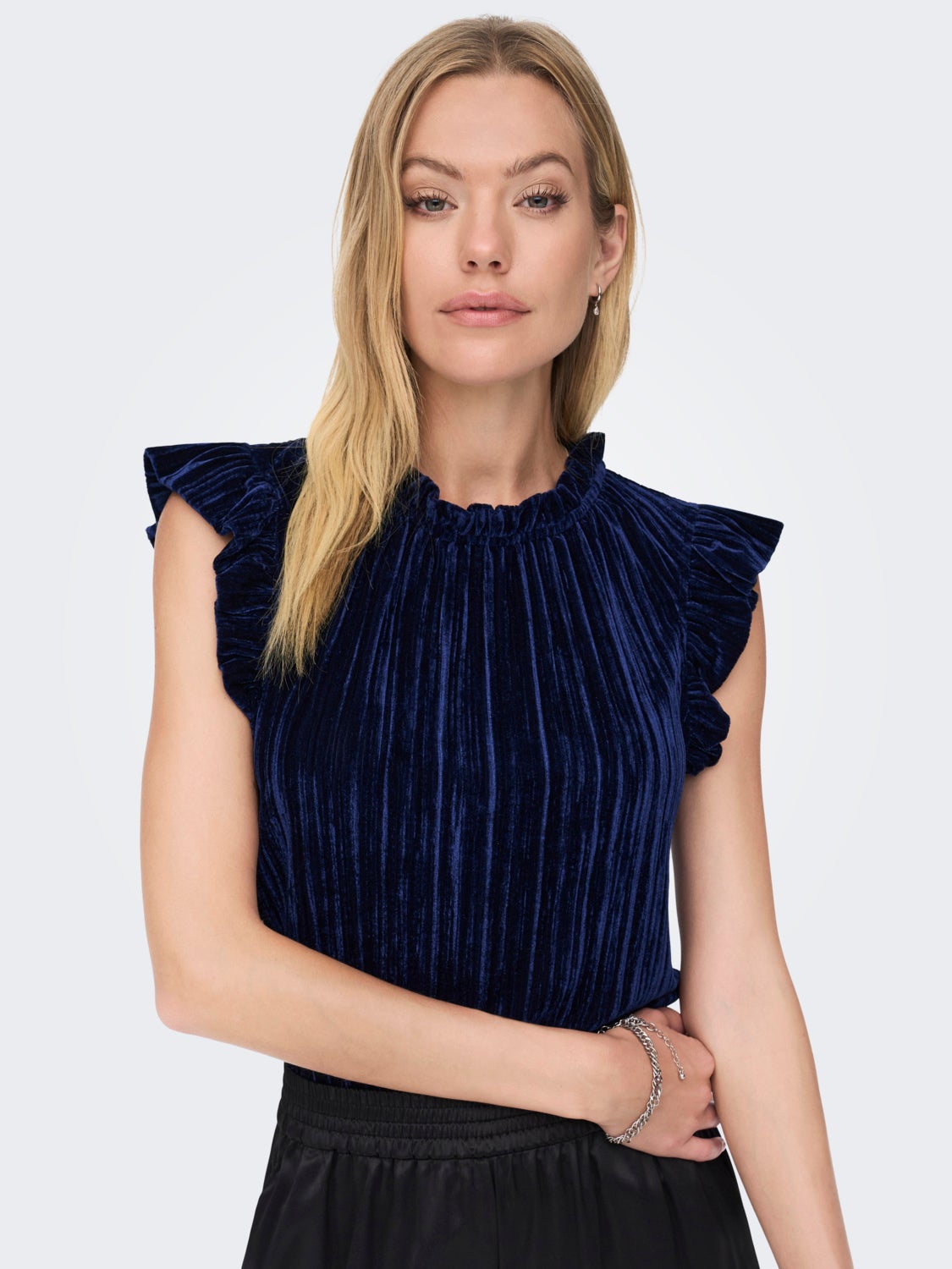 Velvet Short Sleeved Top