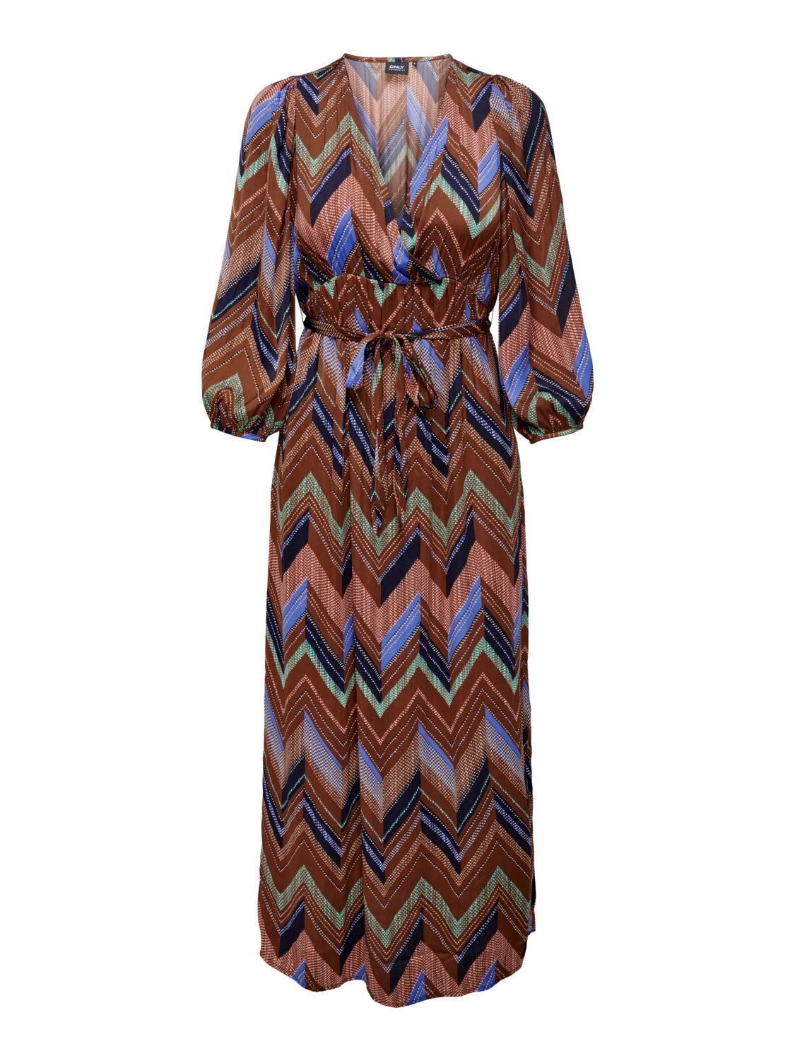 Mama 3/4 sleeved Printed Wrap dress