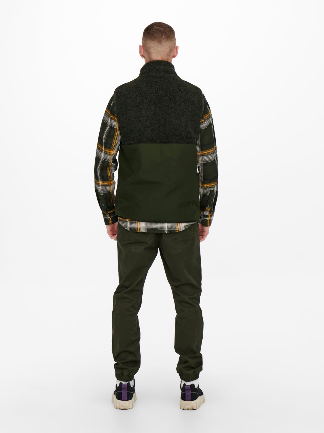 Sherpa mix waistcoat