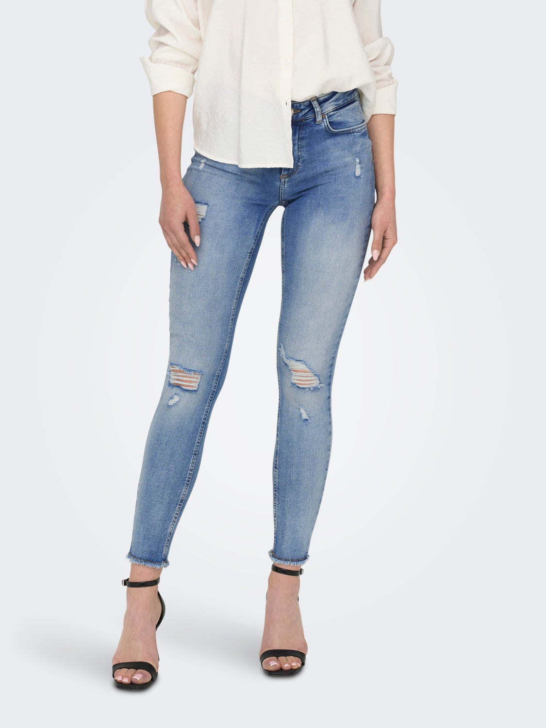 ONLBLUSH LIFE MID RW AK DT Skinny fit jeans