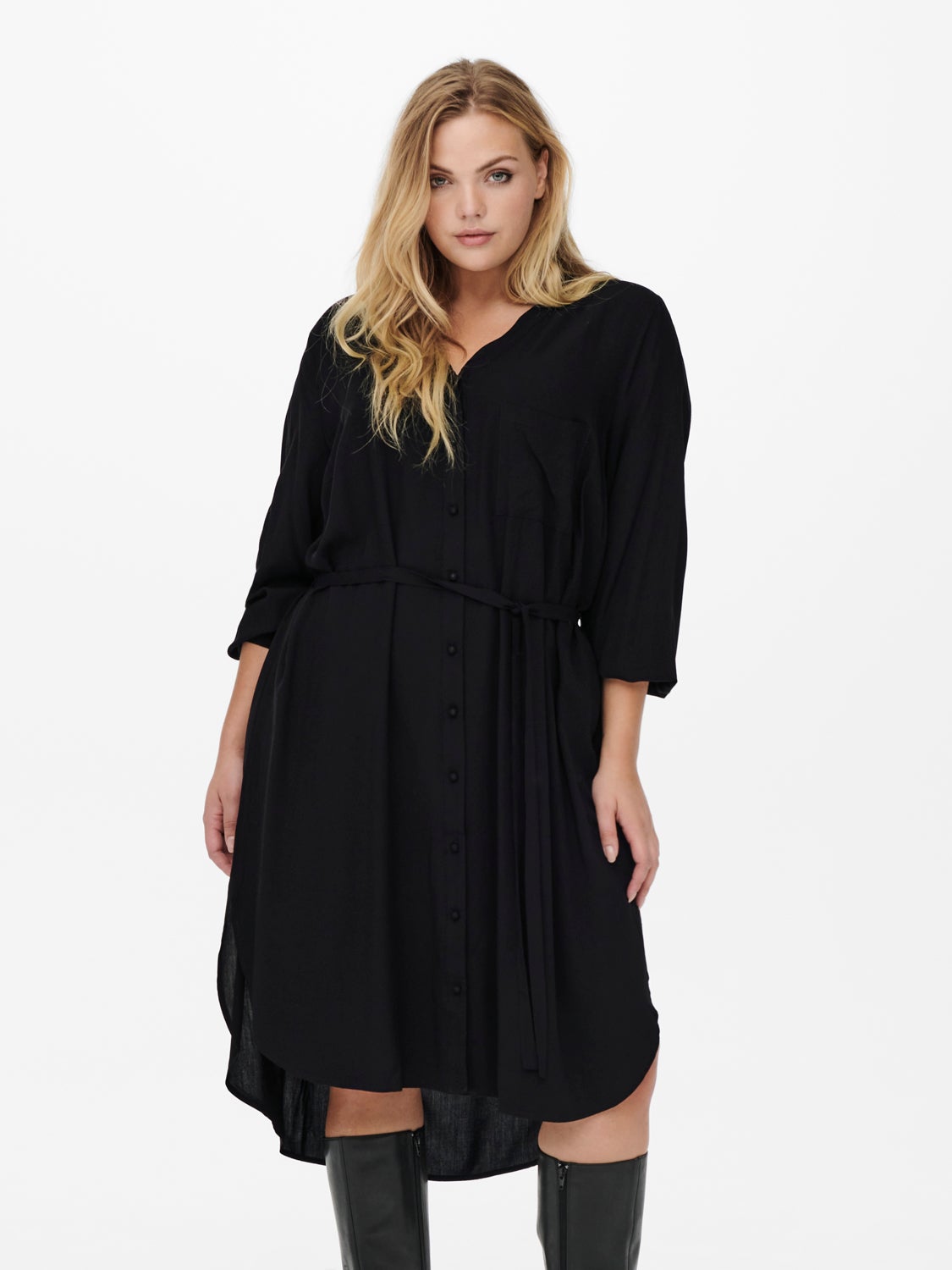 Curvy viscose Shirt dress