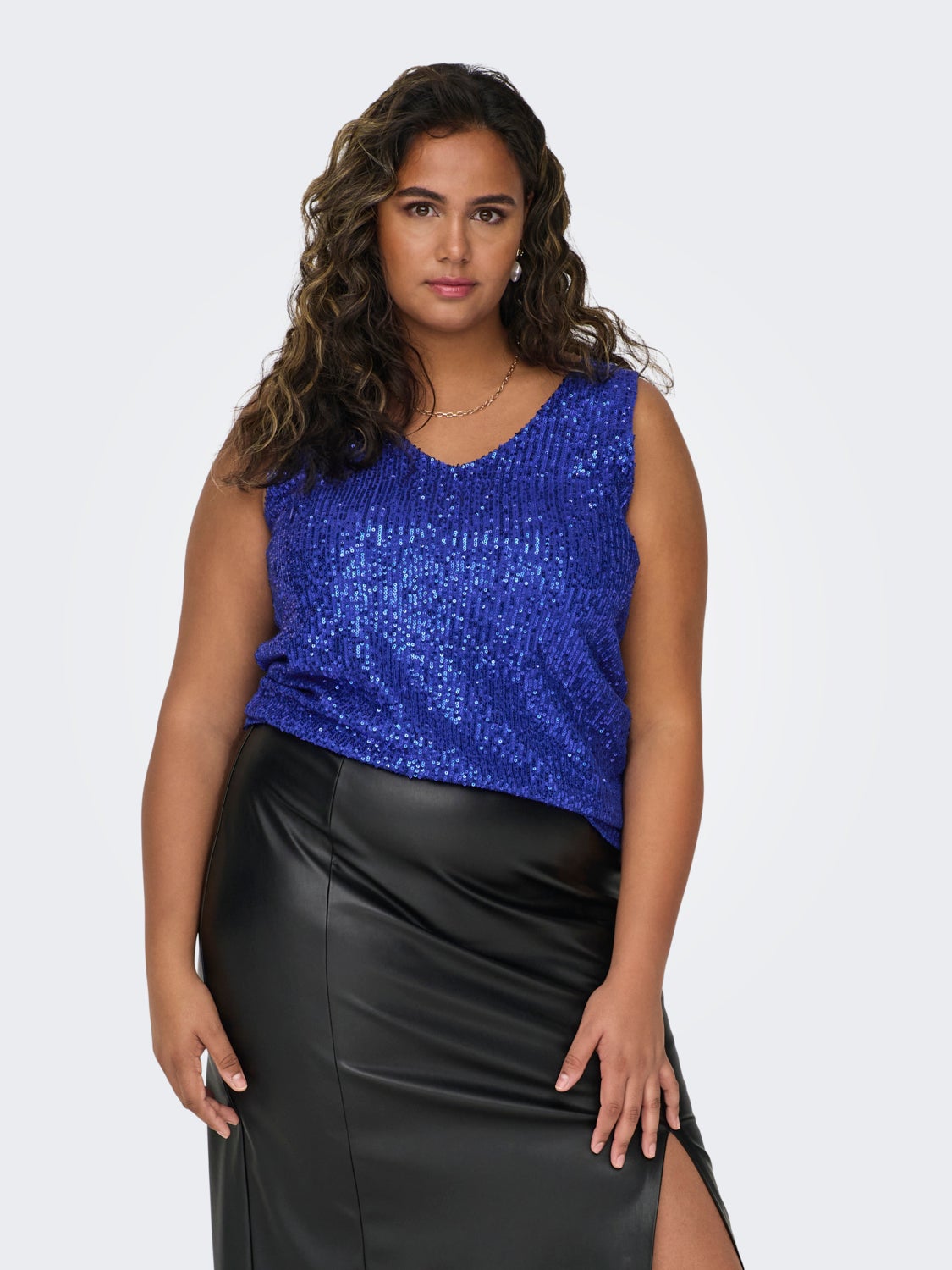 Curvy sequin top