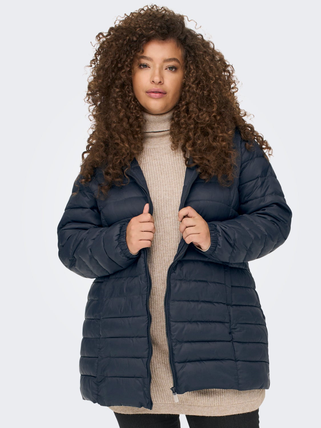 Curvy long Quilted jacket