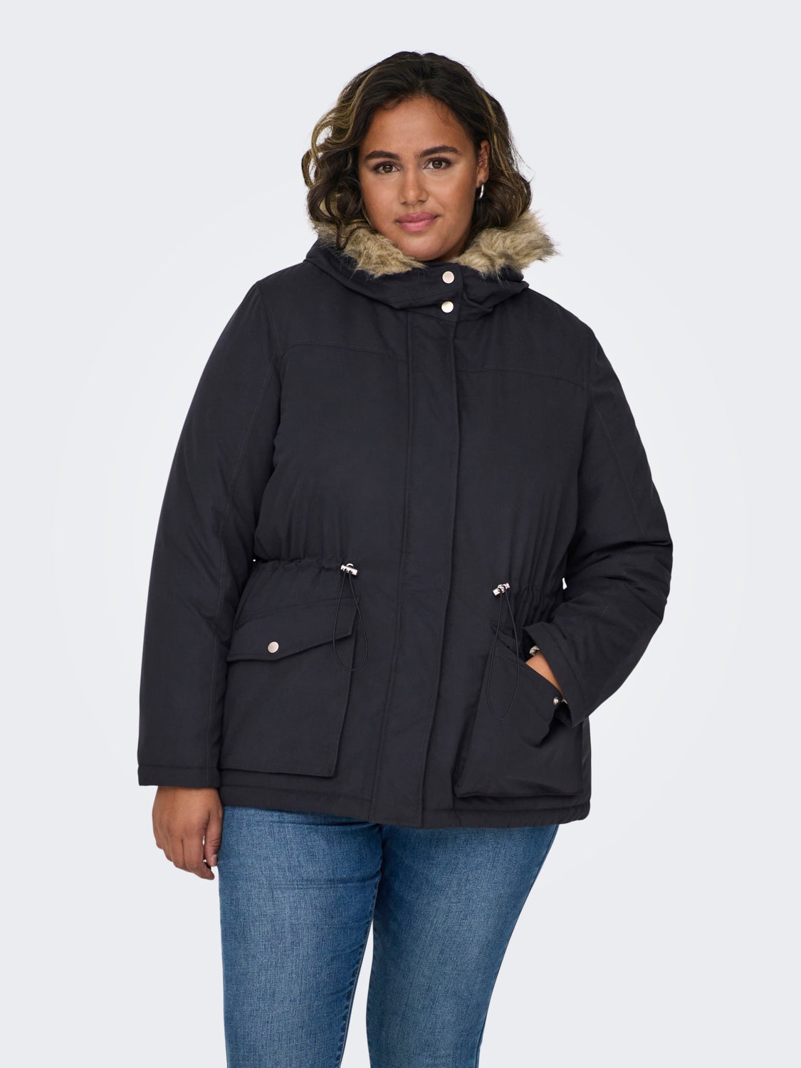 Curvy parka jacket