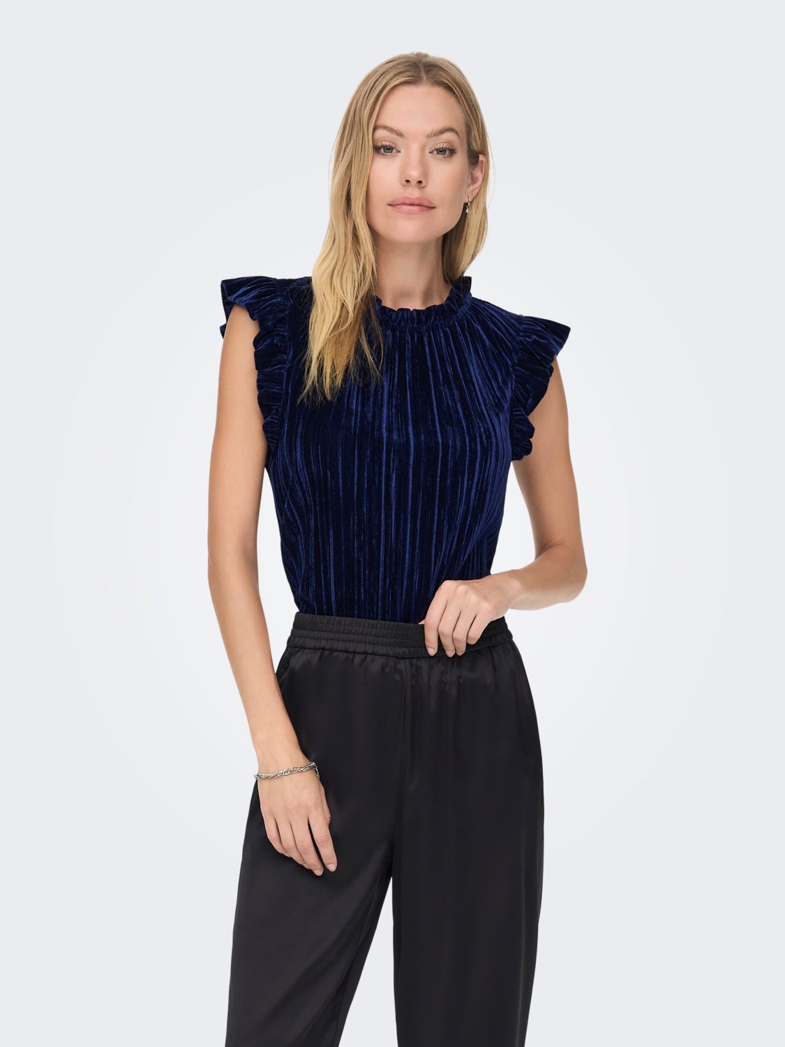 Velvet Short Sleeved Top