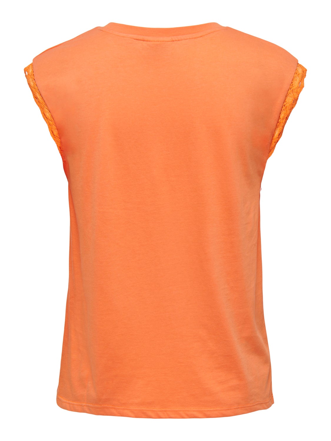 O-neck top with lace detail