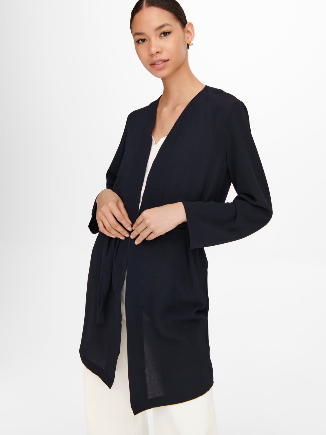 Cozigan with tie belt