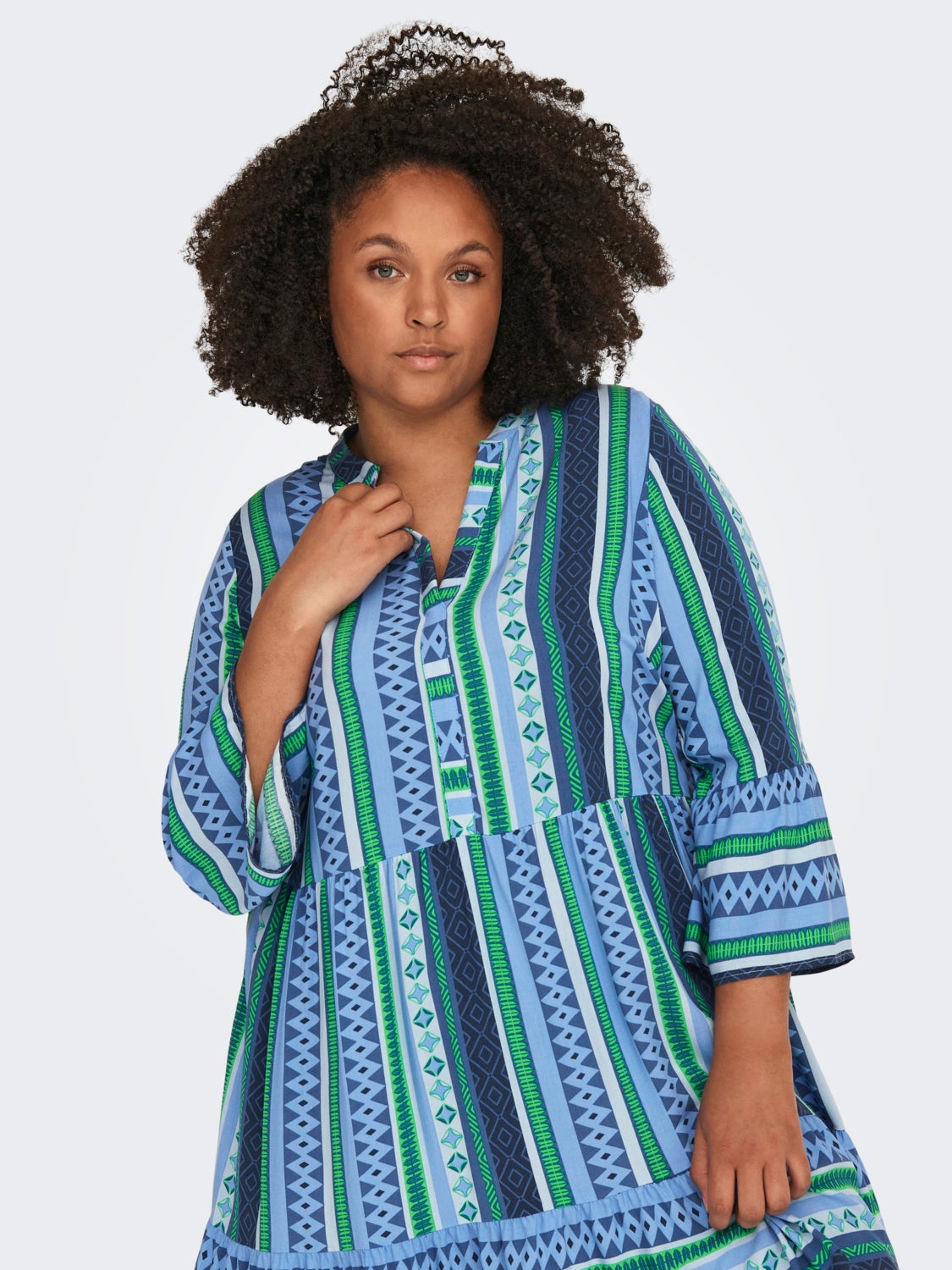 Curvy printed viscose Dress