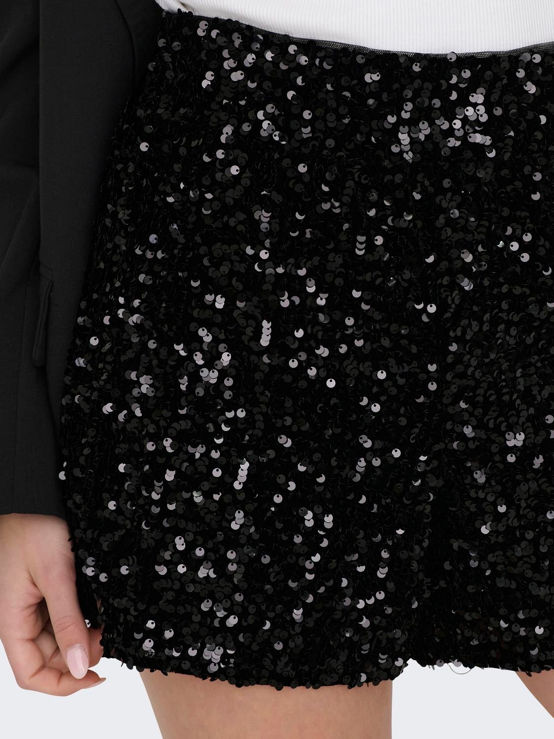 Mini shorts with sequins