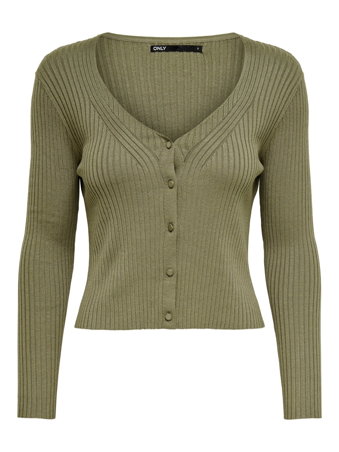 Fitted V-neck Knitted Cardigan