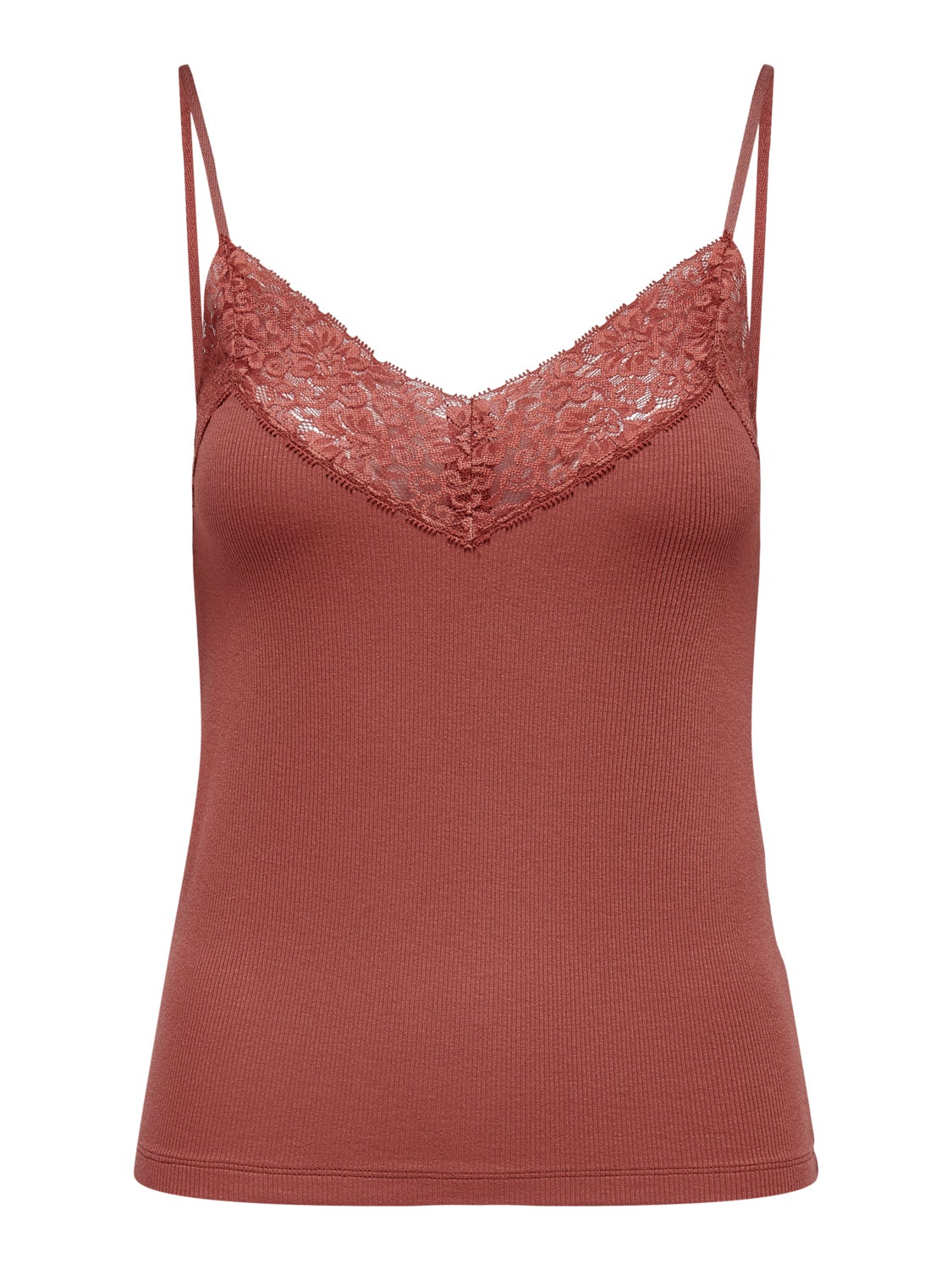 Rib lace Top