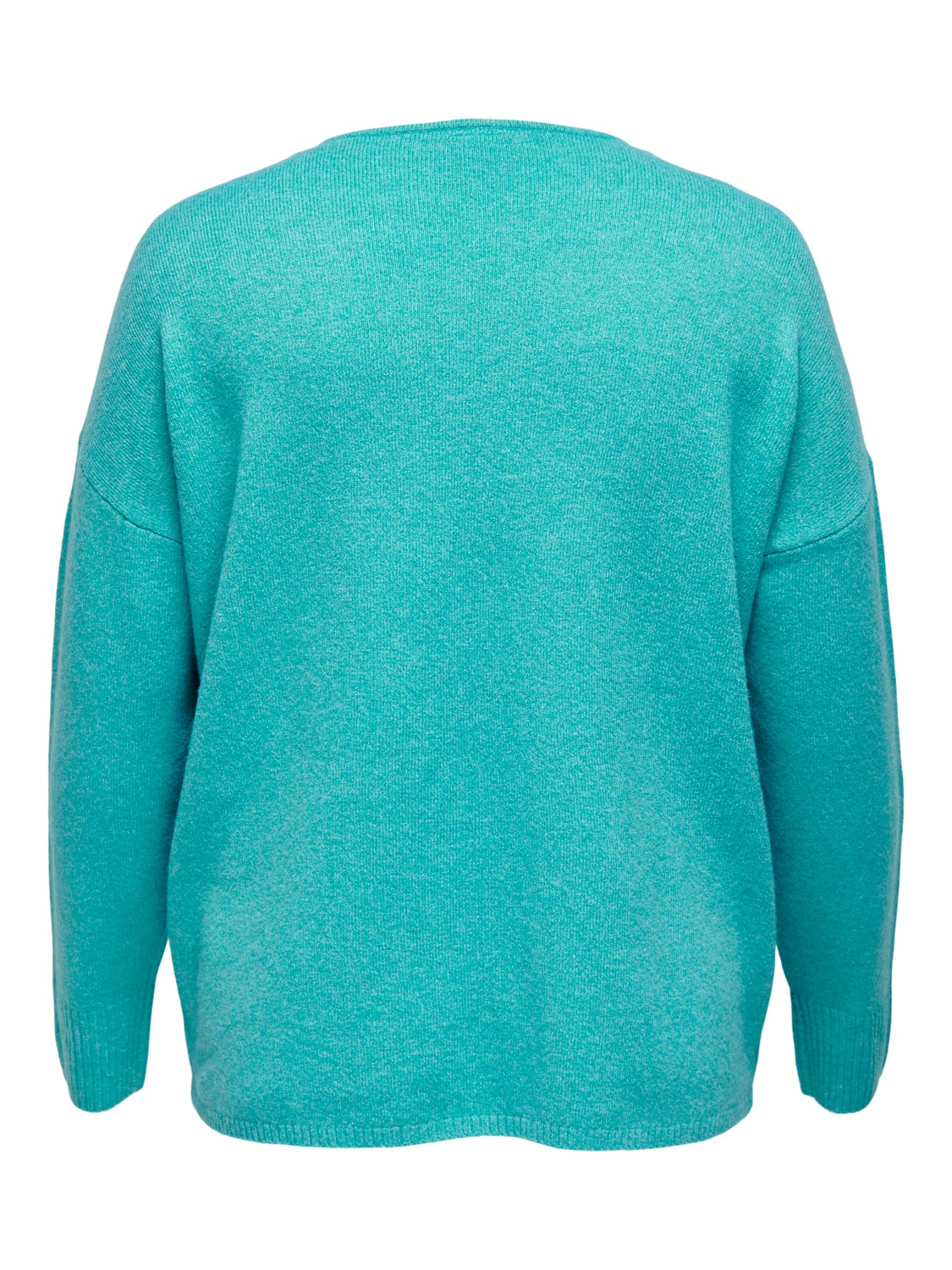 Curvy V-neck Knitted Pullover