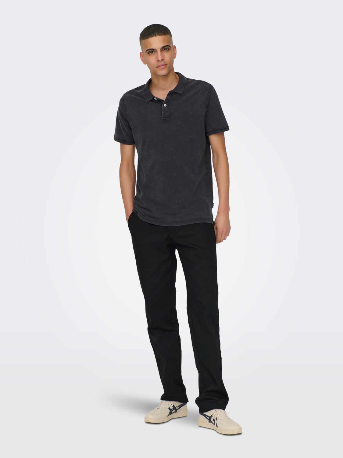 Slim Fit O-Neck Polo-Shirt