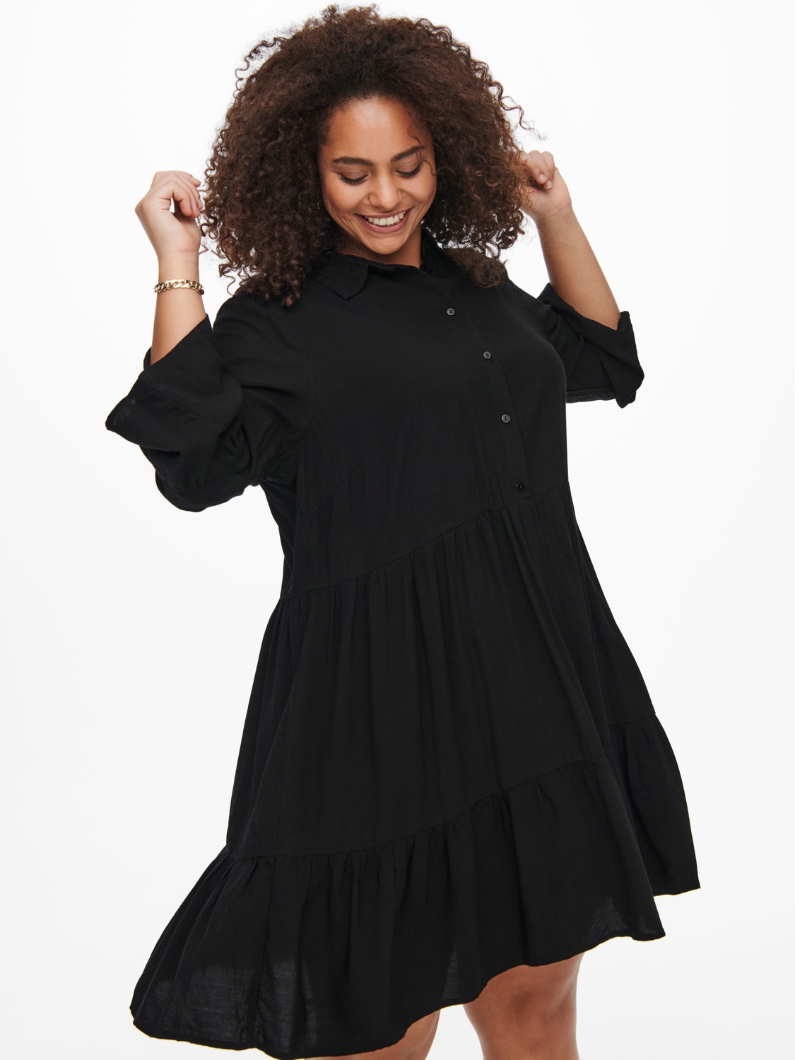 Curvy 3/4 sleeved tunic Dress