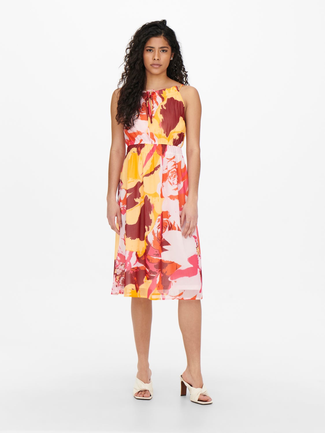 Halterneck midi Dress