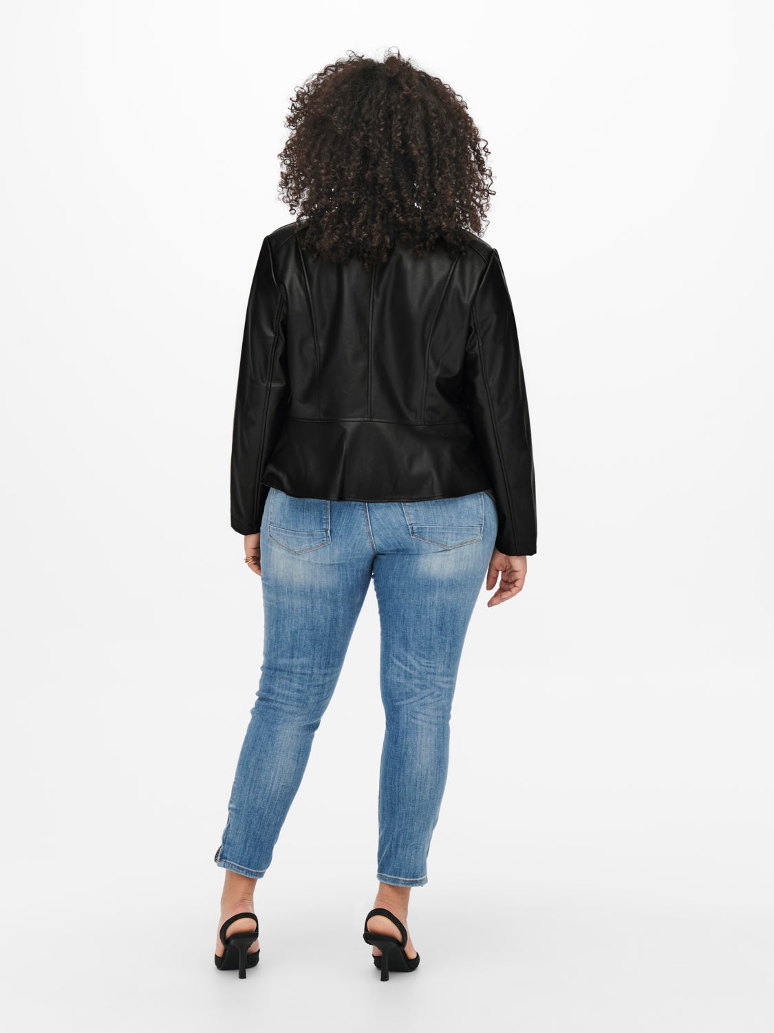 Curvy faux Leather Jacket
