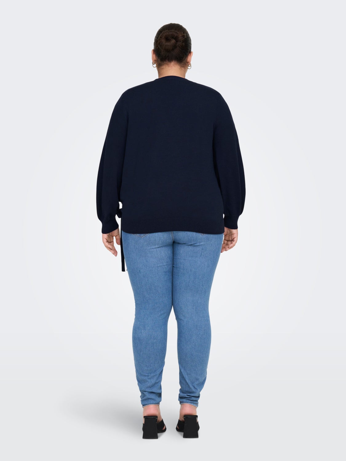 Curvy knitted wrap cardigan