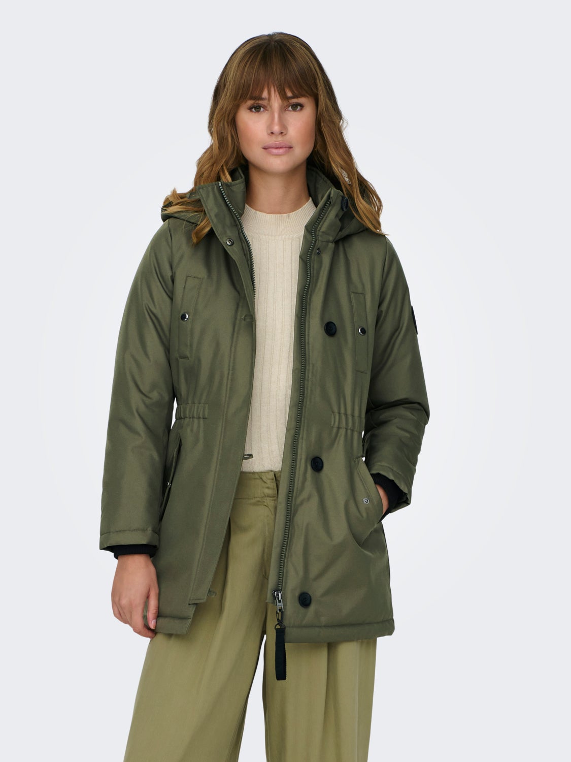 High neck parka