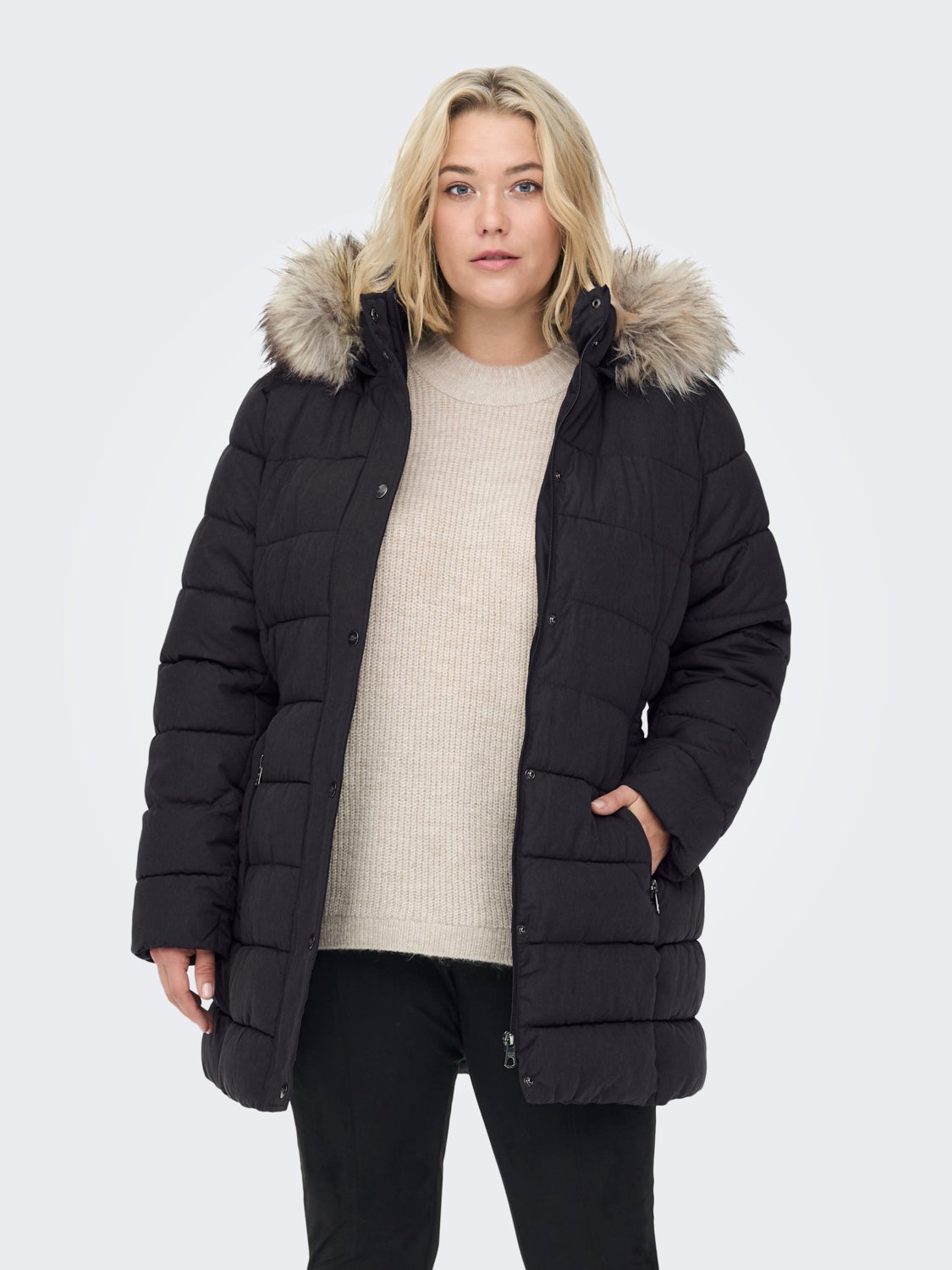 Curvy long Quilted jacket