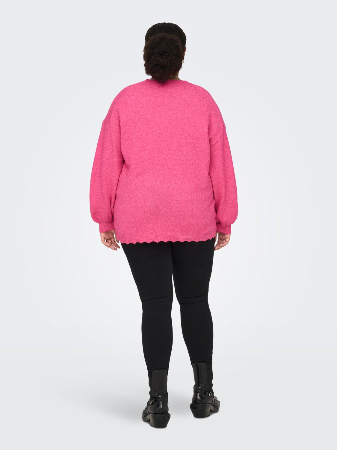 Curvy Solid colored Knitted Pullover
