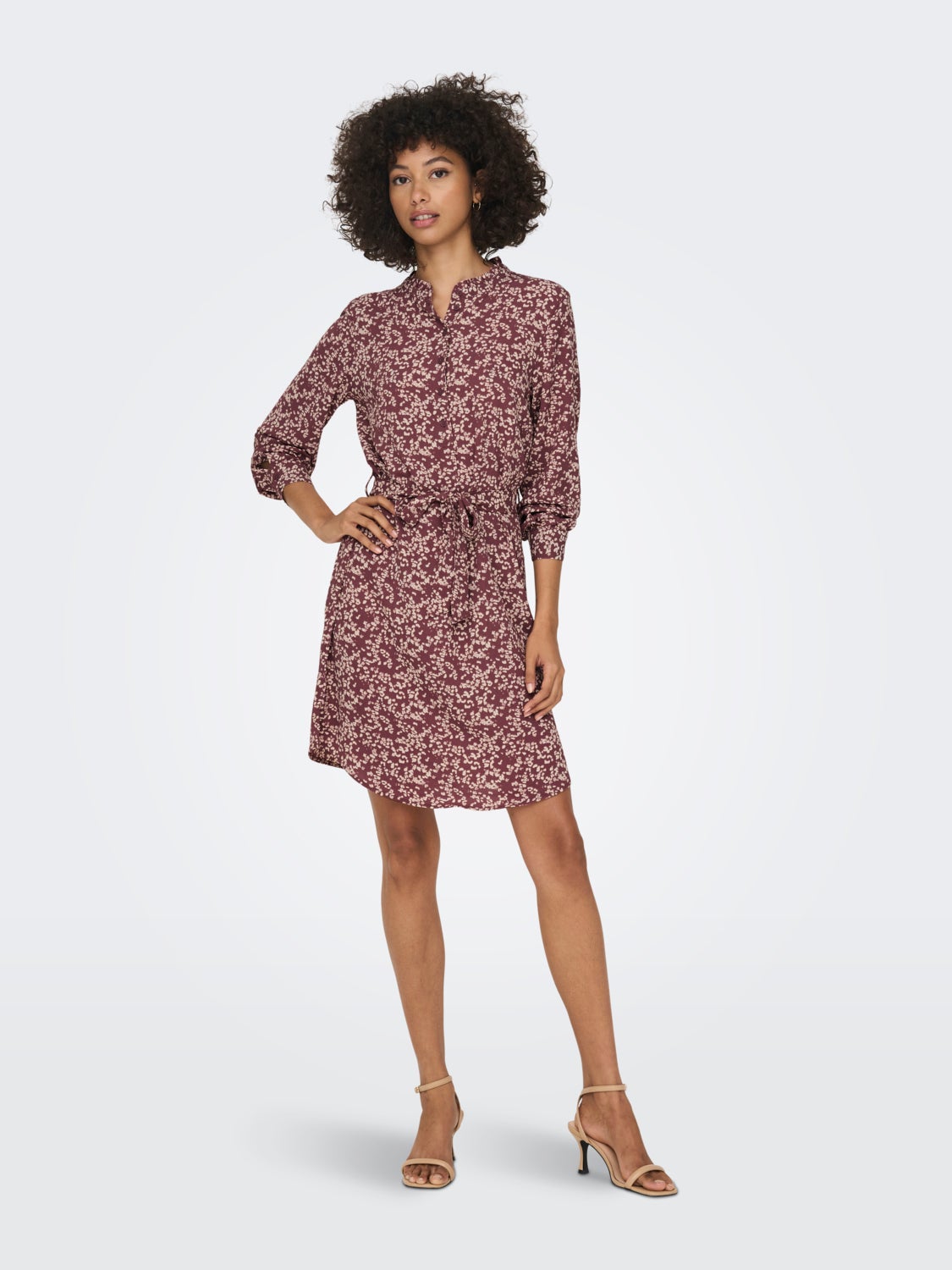 Regular Fit China Collar Short dress