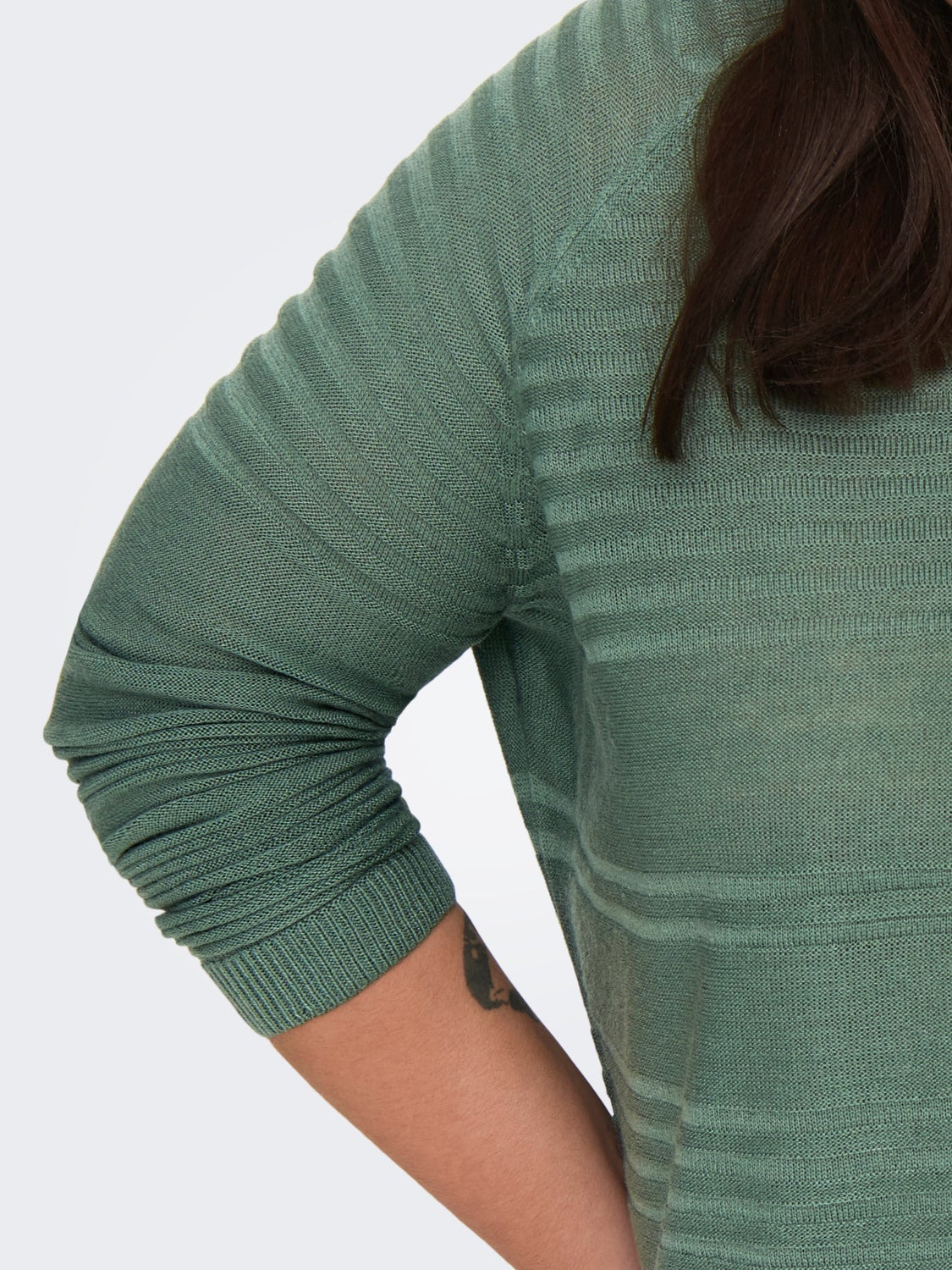 Curvy structured Knitted Pullover