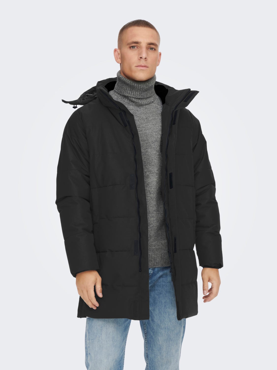 Jacket with detachable hood