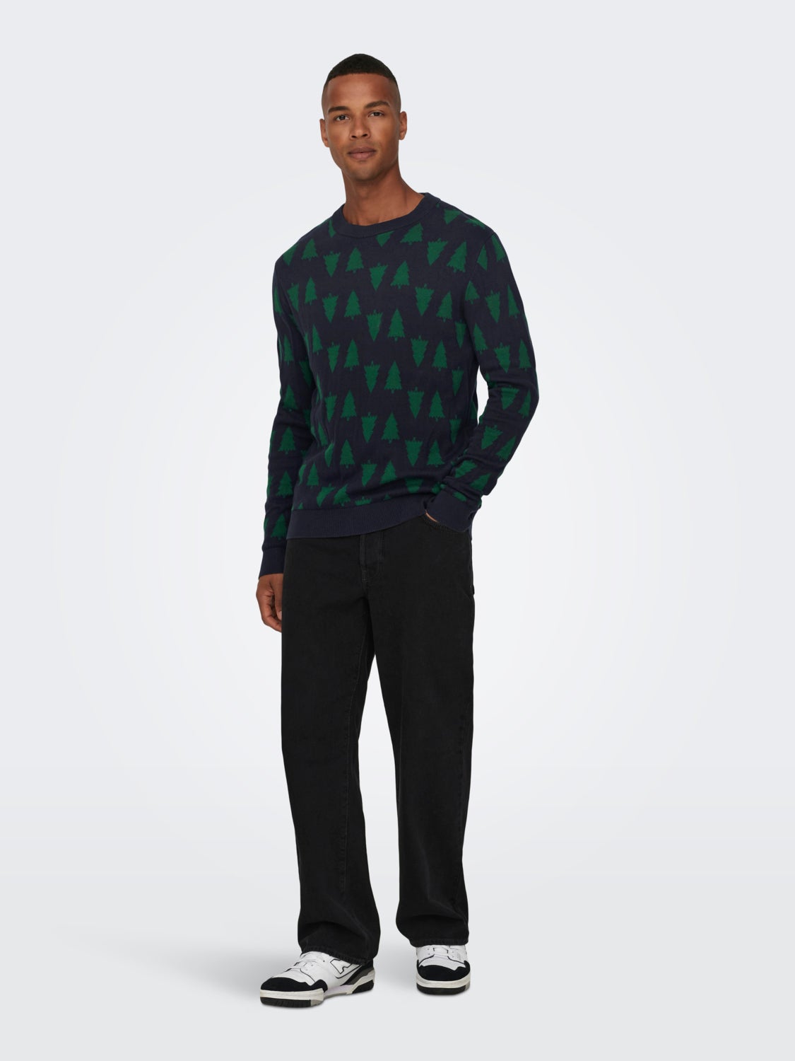 Crewneck christmas knitted pullover