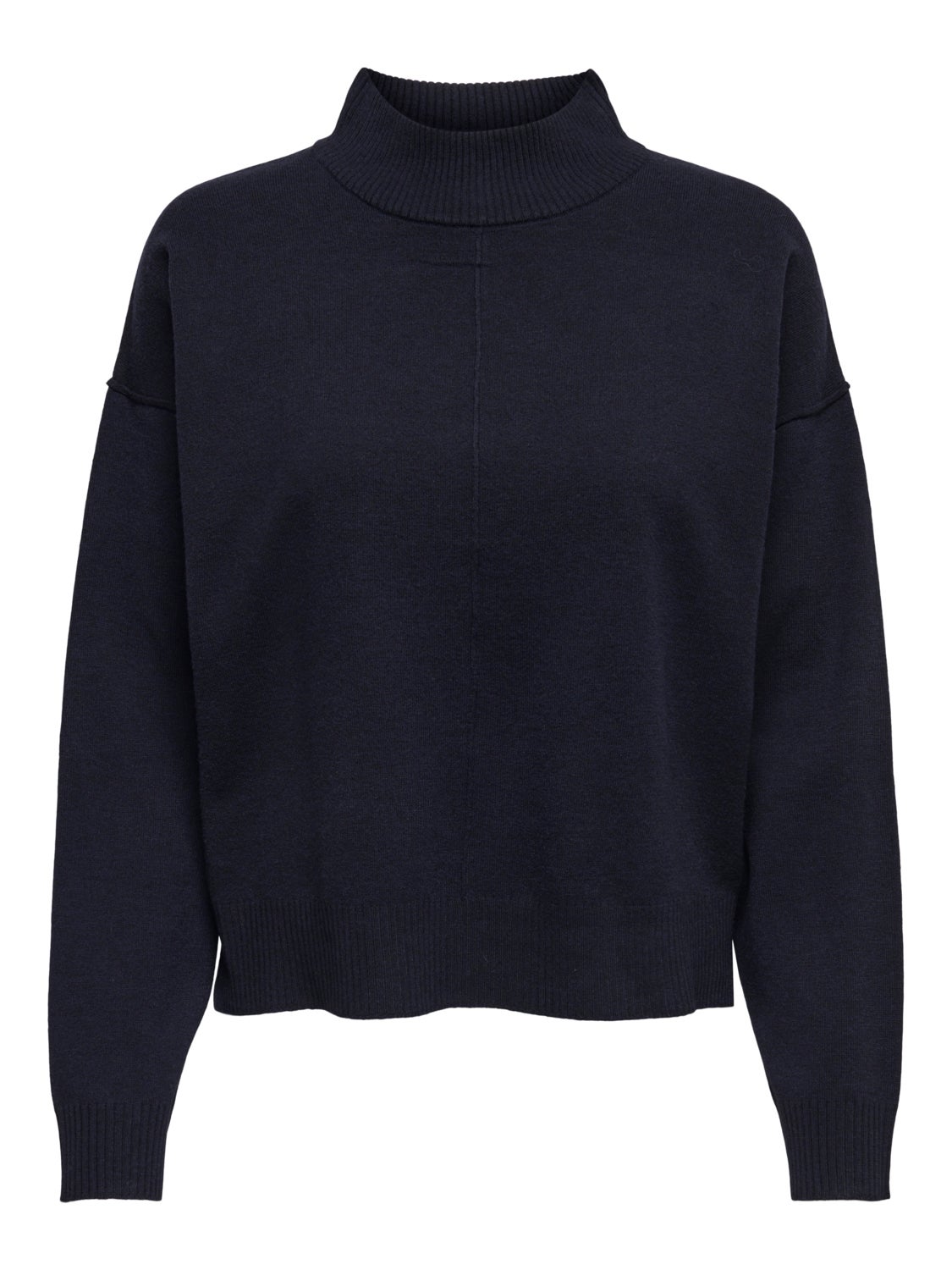 Knitted pullover with high neck