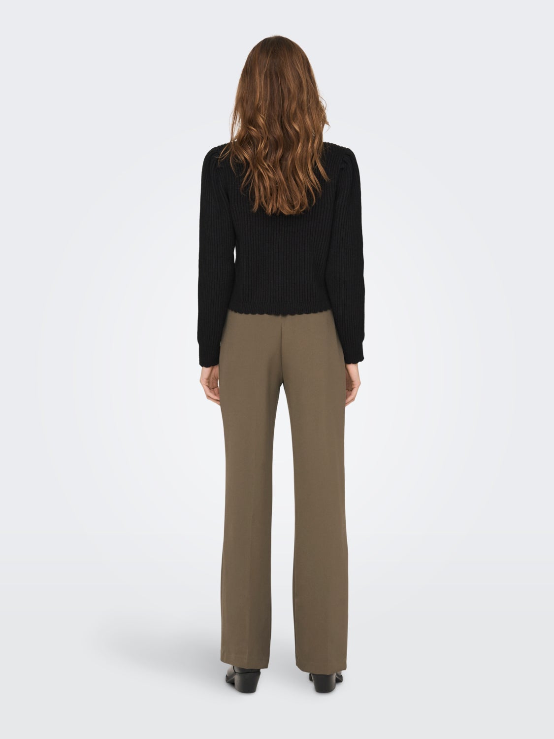 High waisted flared fit Trousers