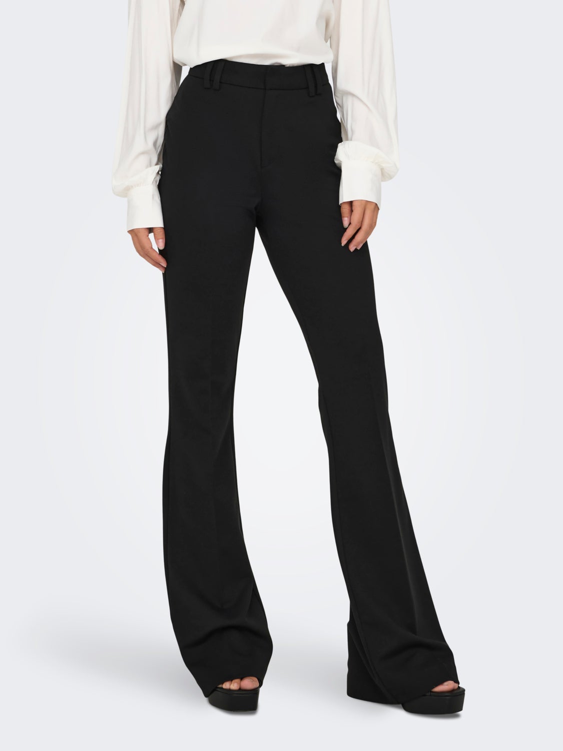 Trousers with flared fit