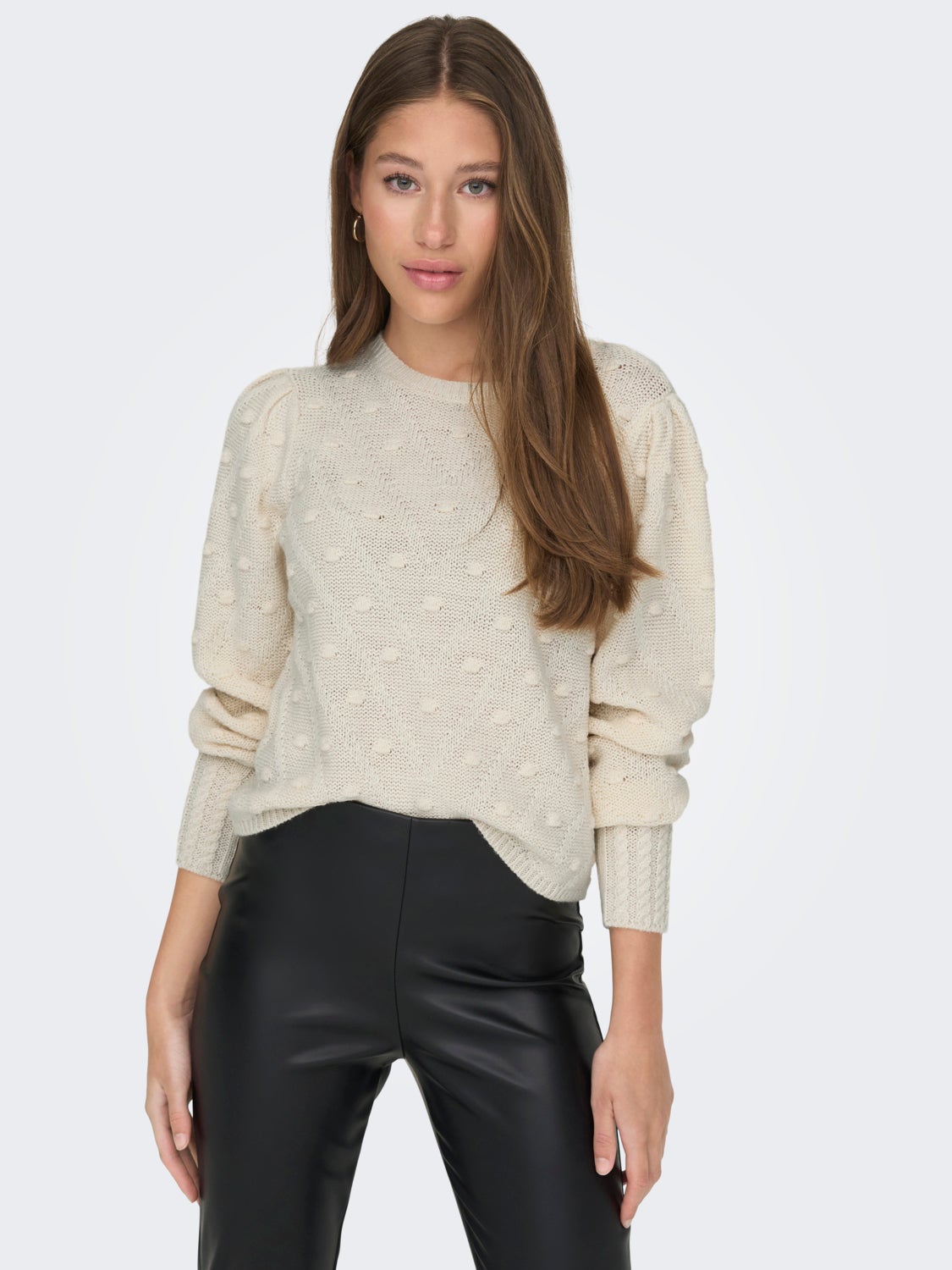 Textured knitted pullover