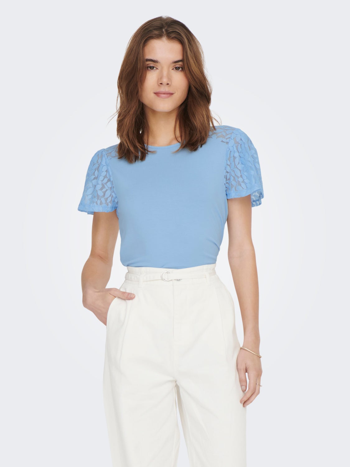 Top With Lace Sleeves