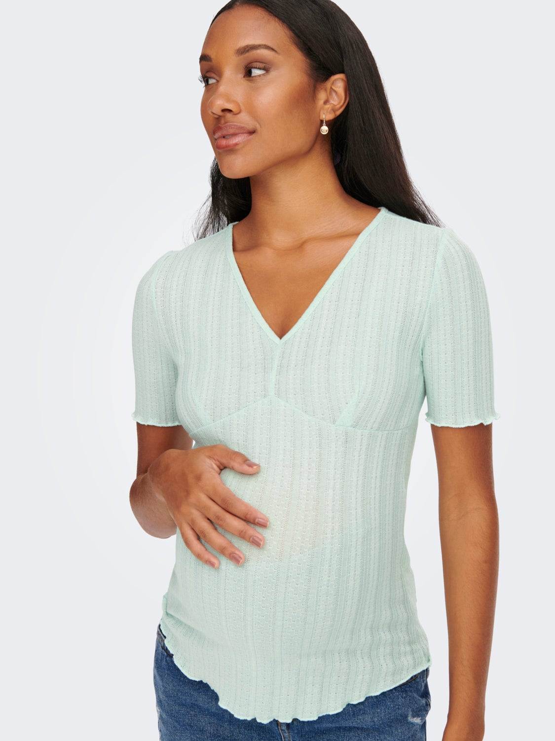 Mama v-neck Long Sleeved Top