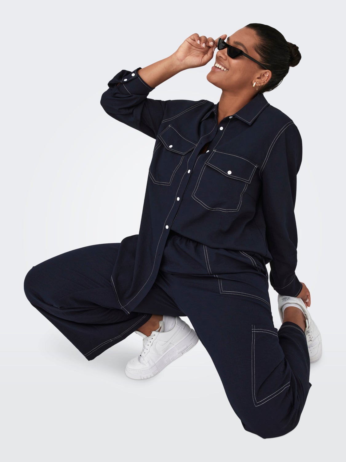 Curvy long sleeve shirt