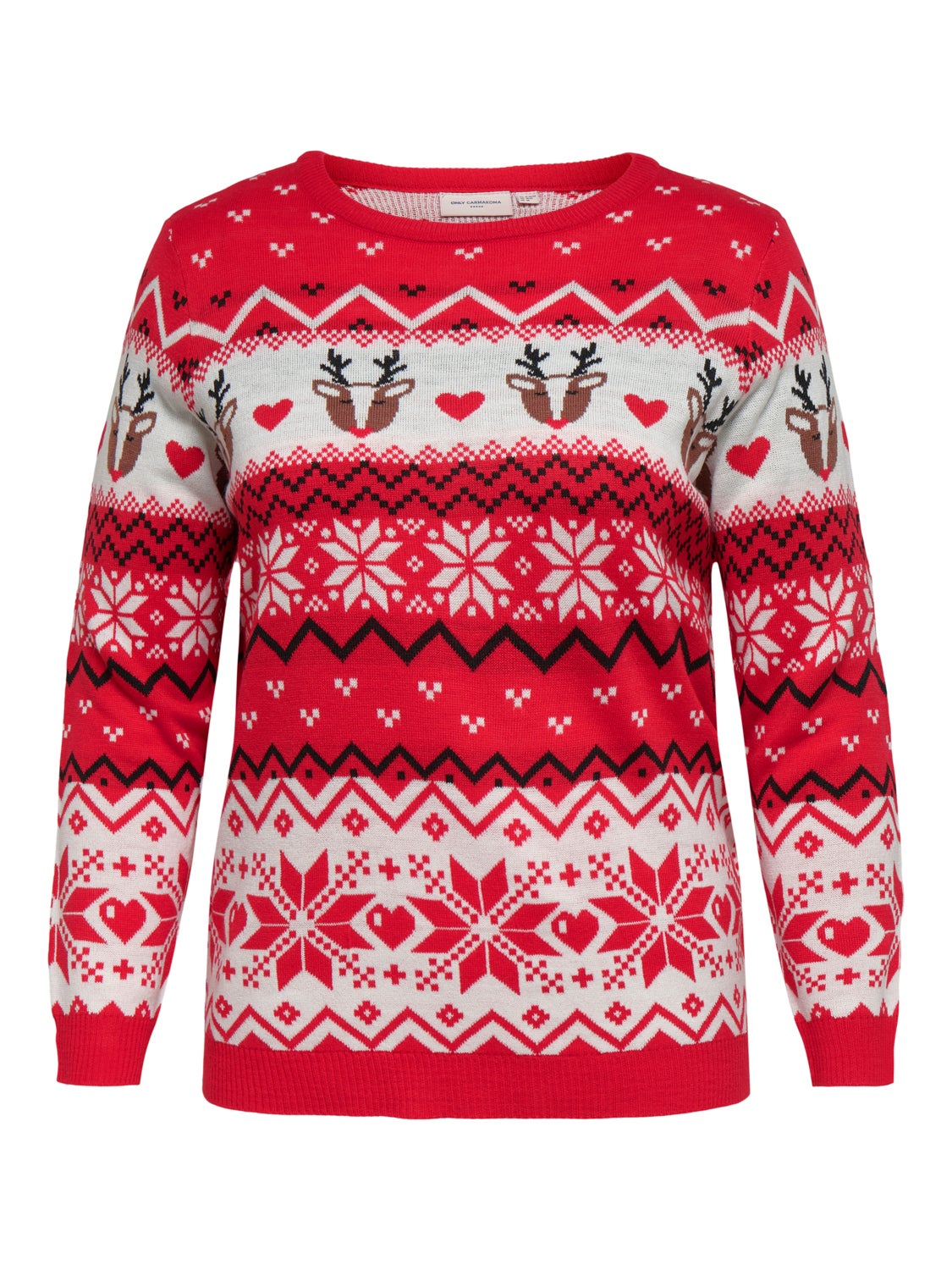 Curvy christmas knitted pullover