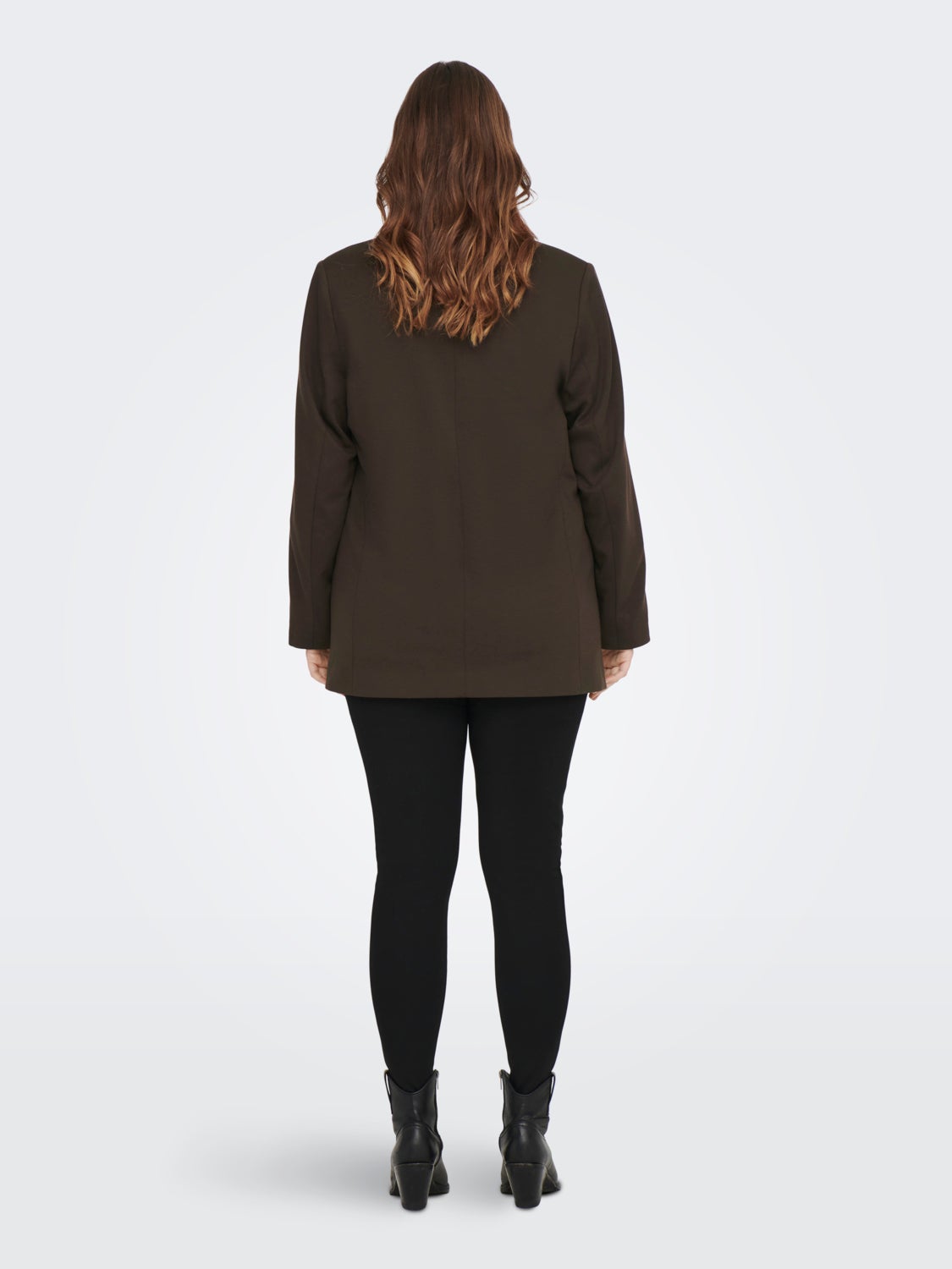 Curvy solid color blazer