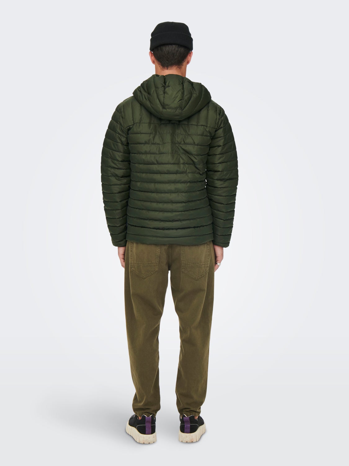 Quilted jacket with hood