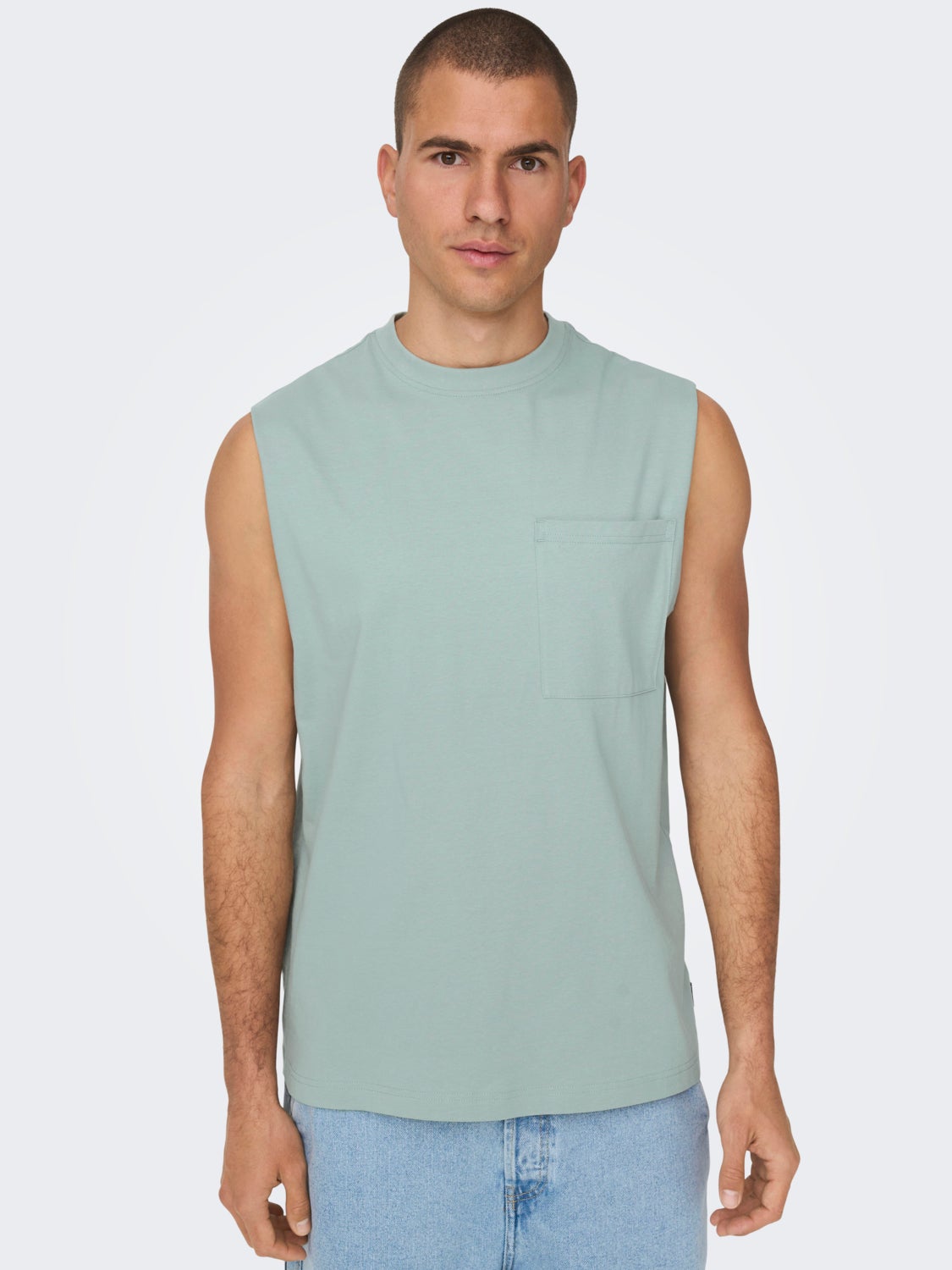 Relaxed Fit Sleeveless T-shirt
