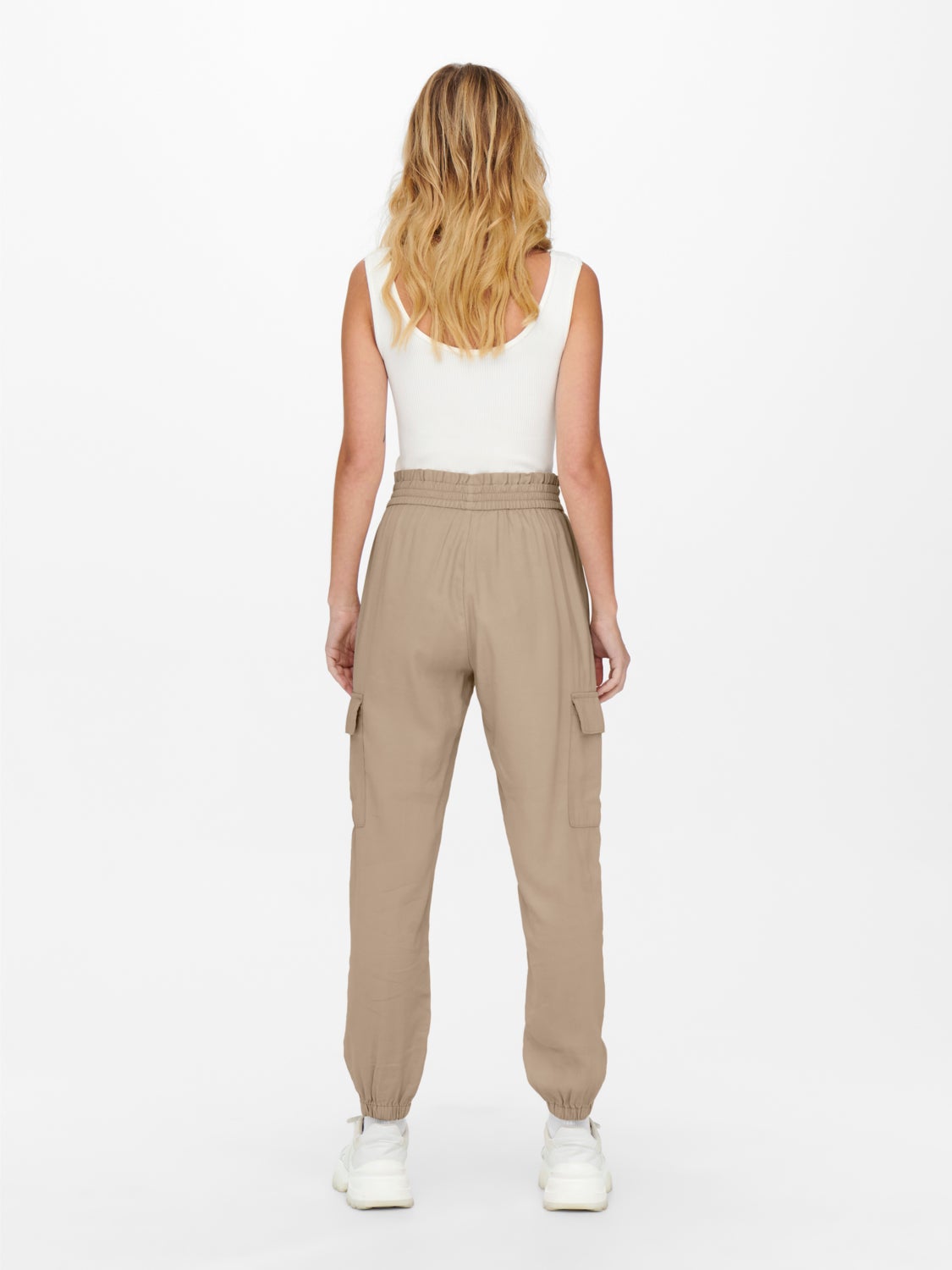 High waisted cargo Trousers