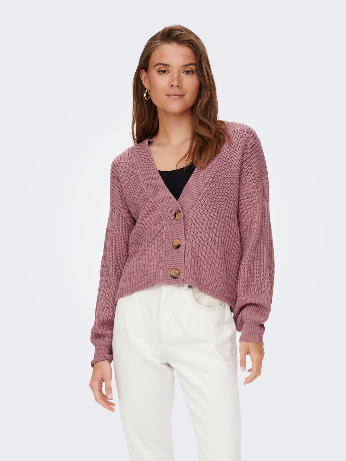 Solid colored Knitted Cardigan