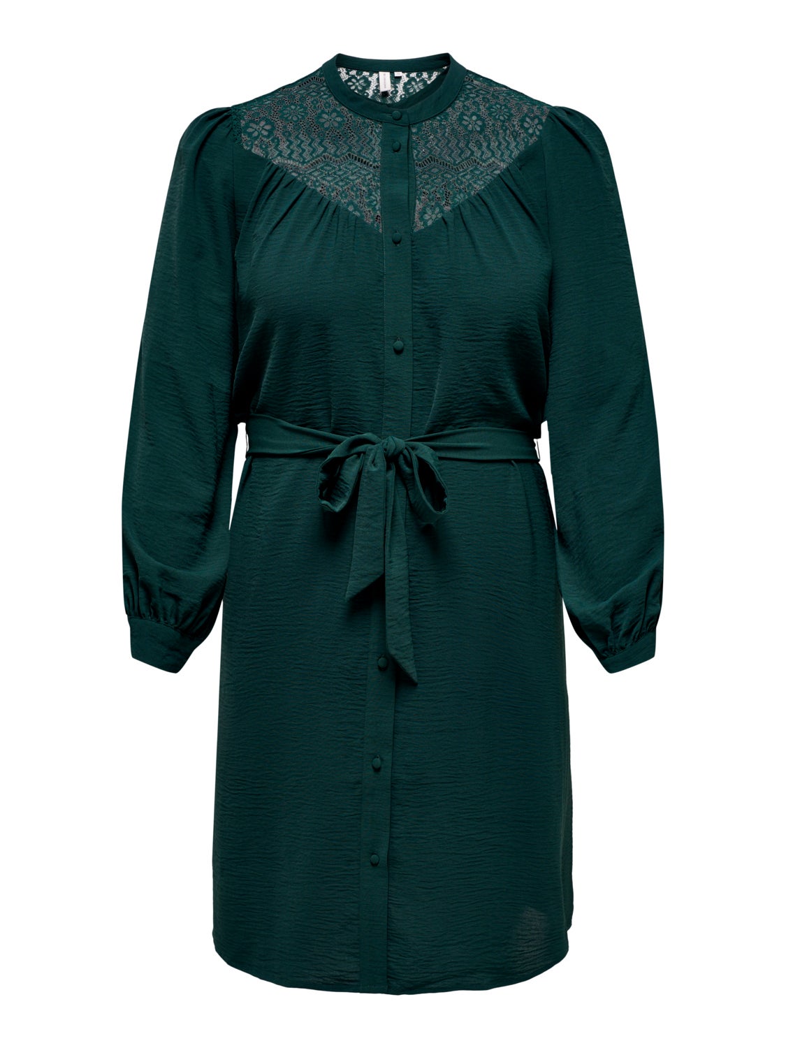 Curvy mini dress with lace